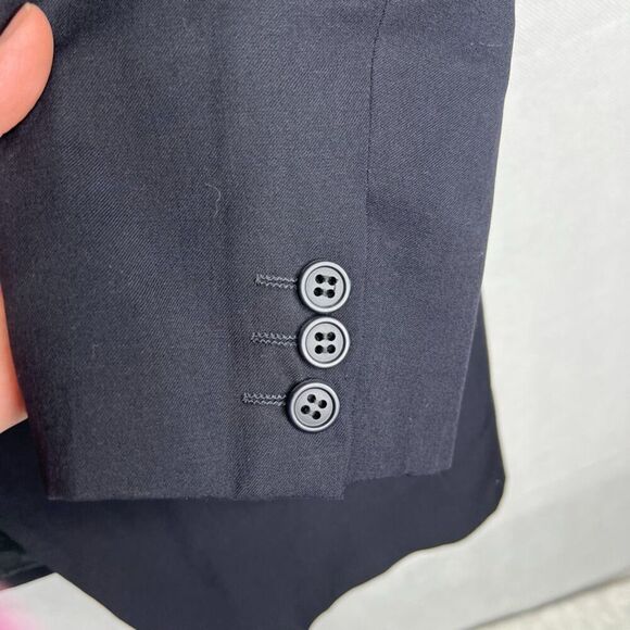 Giorgio Armani Pure Wool Black Single Breasted Suit Jacket Blazer ITALY Size 40S - Picture 5 of 12